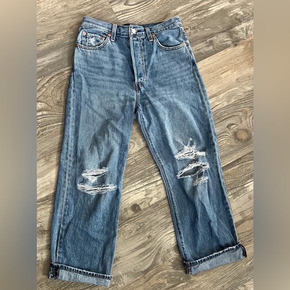 Levis jeans ribcage straight ankle Sz 28 L27 - Picture 6 of 7